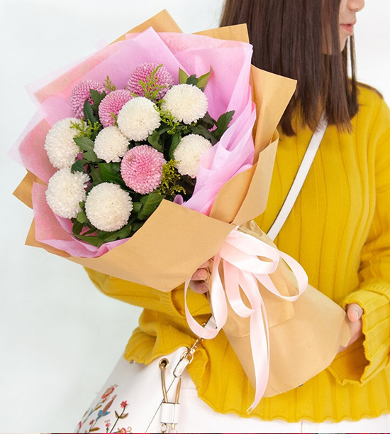 商品货号1549435434收藏 (0)乒乓菊花束7枝白色乒乓菊