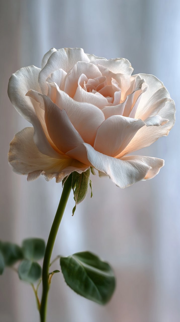Close-up of an elegant Diana rose.