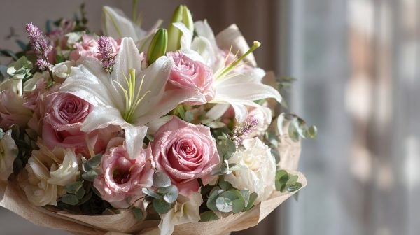 A luxurious bouquet of mixed flowers for a romantic occasion.