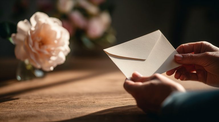 Hands contemplating a gift and memories.