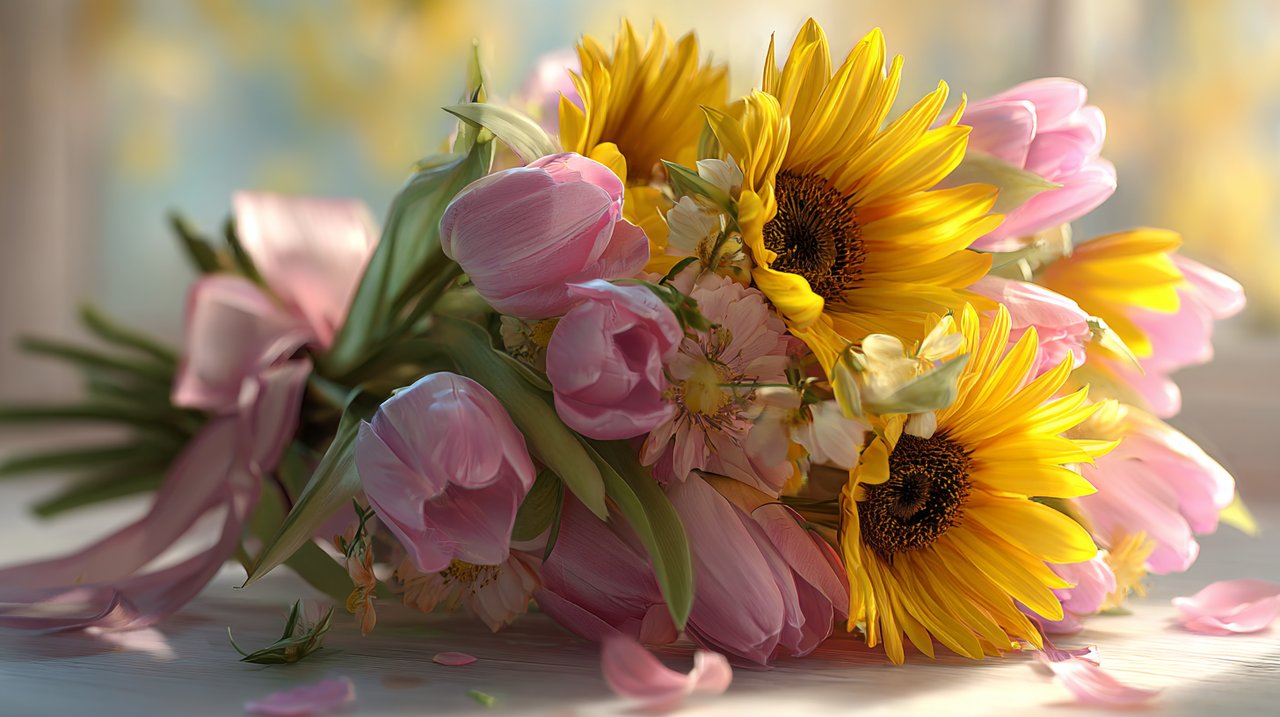 A cheerful bouquet for a friend.