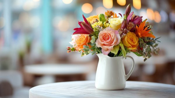 A vibrant and diverse bouquet of fresh flowers.