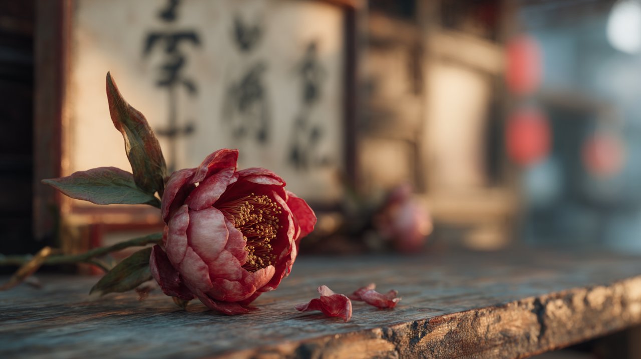 Pomegranate flower symbolizing family heritage