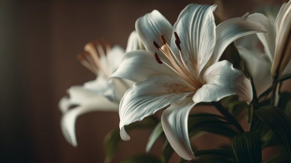 An elegant white lily symbolizing purity and stability.